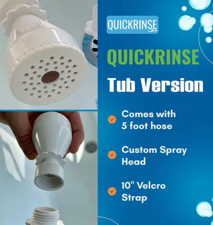QuickRinse™ Instant Slip-On Tub Sprayer